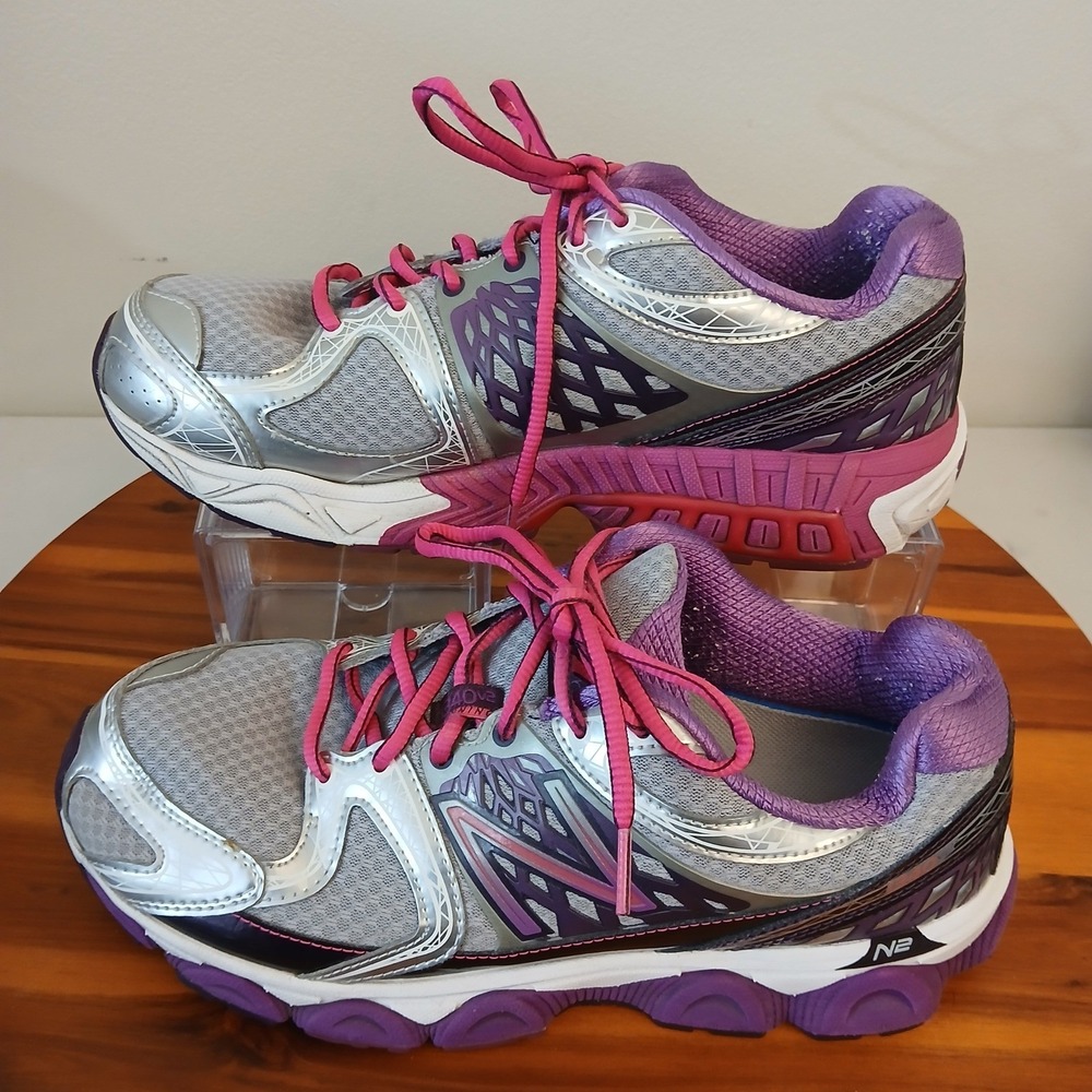 New Balance 1340v2 Womens 10 Silver Purple Running Shoes Sneakers W1340SP2
